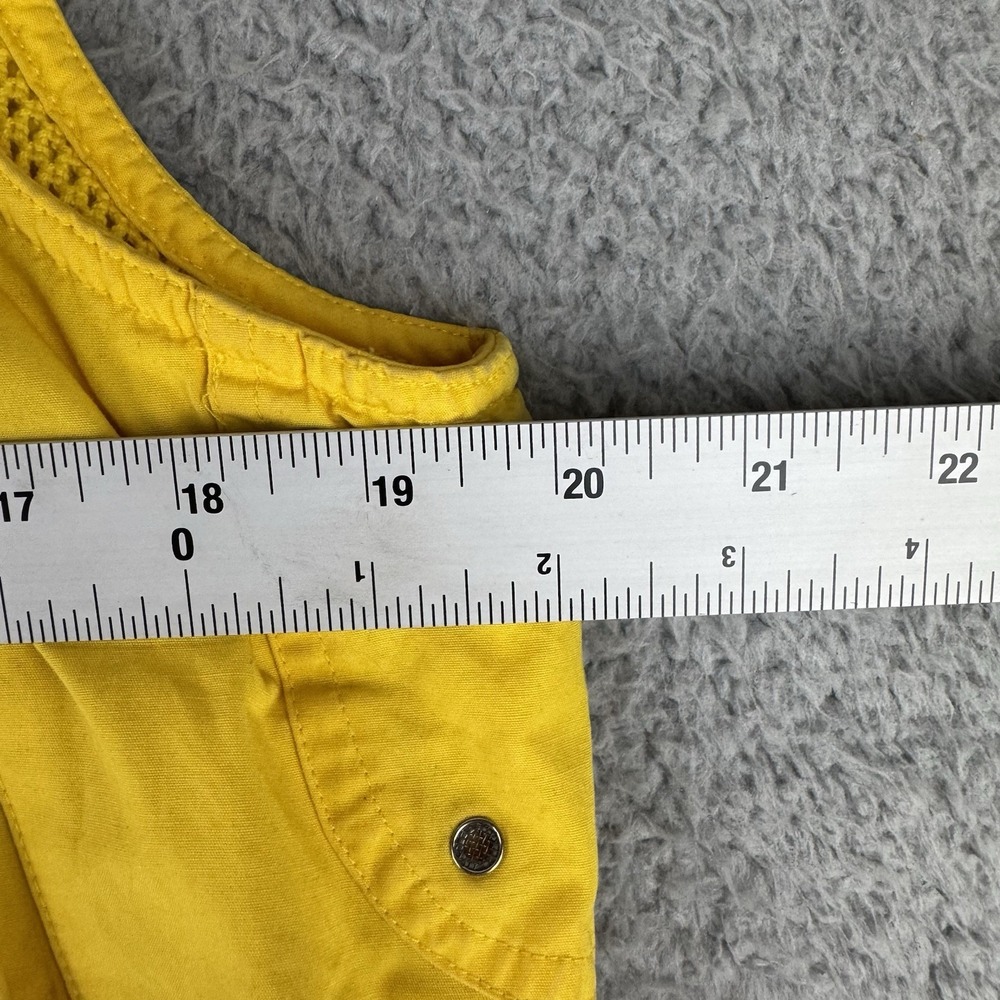 Ralph Lauren Women Medium Vest Hooded Yellow‎ Windbreaker Lined Vintage Rare - Picture 10 of 14
